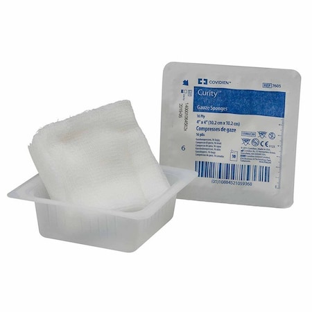 Curity Gauze Sponge 4 X 4 Inch Sterile, 16-Ply Square, 10PK 7605-